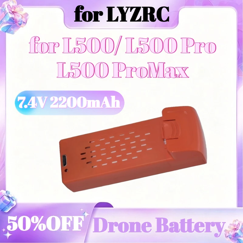 

7.4V 2200mAh Drone Battery Accessories Parts for LYZRC L500/ L500 Pro/ L500 ProMax 4K Replacement Drone Battery