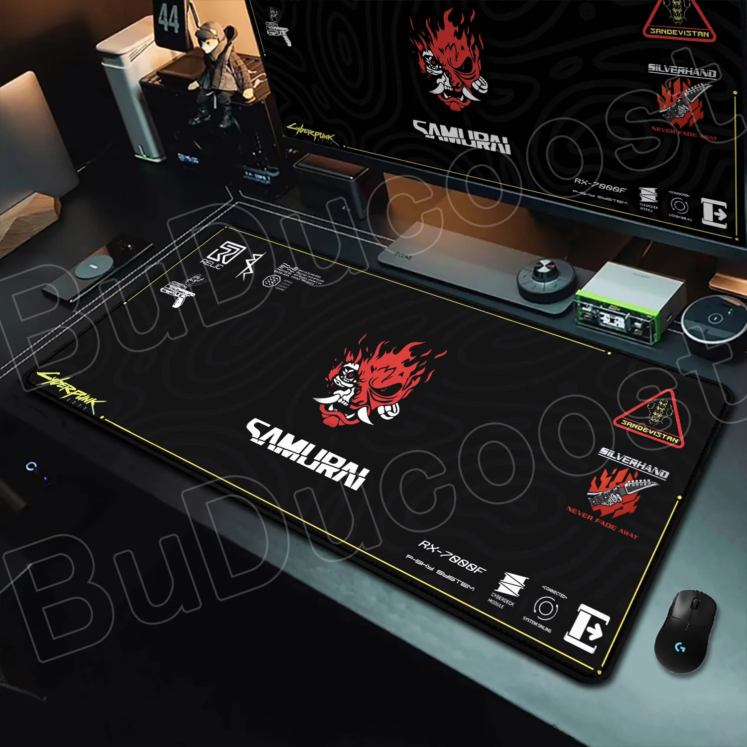 Cartoon Anime Cyberpunk Mouse Pad 900X400mm Tappetini da tavolo per laptop di grandi dimensioni Gomma antiscivolo E-sport Gioco Tappetino per mouse da ufficio Tappetino per mouse da scrivania