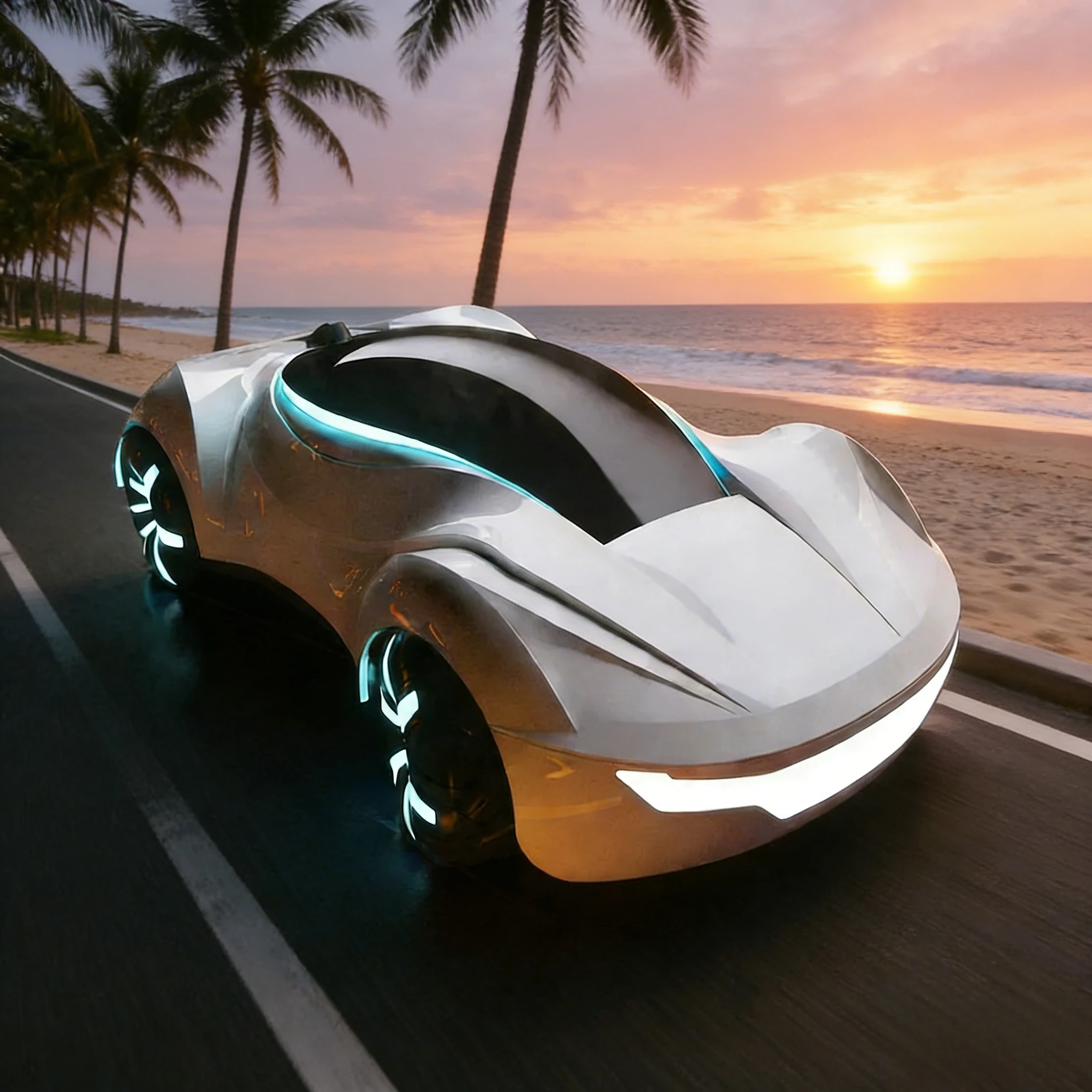 

New Cool Sports Car RC Toy - 4WD Sci-Fi Concept Car with Dual Spray, Sound & Flashing Lights for Kids