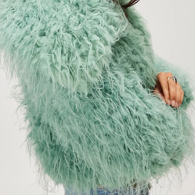 

Повседневный уличный кардиган, пальто, осень-зима, женская однотонная куртка с воротником с лацканами, модная уличная одежда, шерстяная верхняя одежда с длинными рукавами