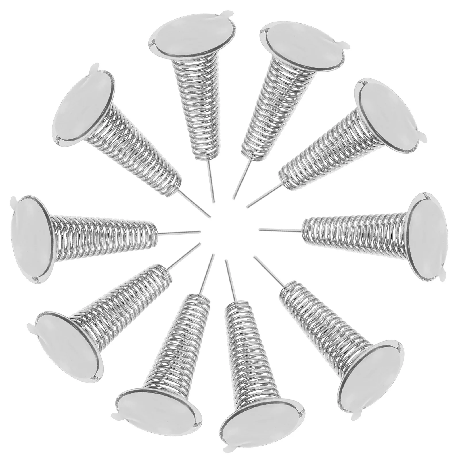 10pcs Spring Base Dashboard Metal Car Shake Head Durable Adhesive For Bobblehead Dancing Ornament Decoration Craft Project