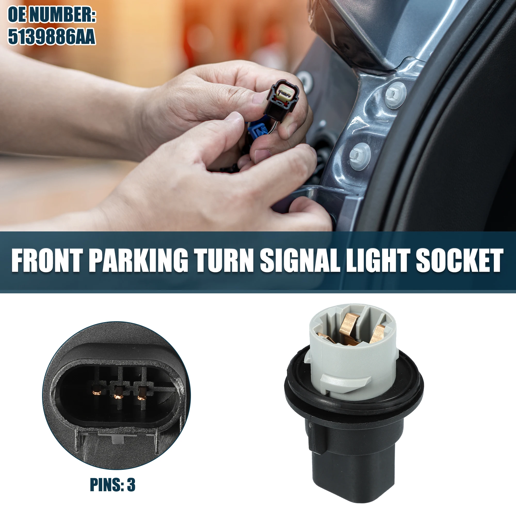 

X Autohaux Передний указатель поворота Задний фонарь для Chrysler 300 05-10 3 контакта No 5139886AA