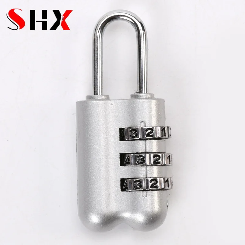 1pcs Aluminum Alloy Mini 3 Digits Number Password Code Lock Combination Padlock Pad Lock Resettable for Travelling Bag Door