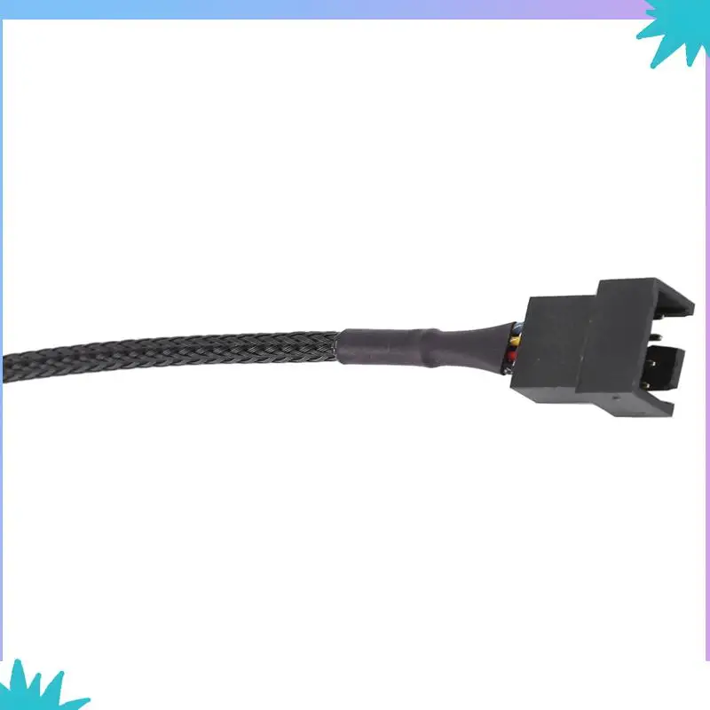 ABZW 50PCS 4 Pin PWM Fan Extension Power Cable Connector Case Male To Female Extending Cables Compatible With 4 Pin/3Pin Fan