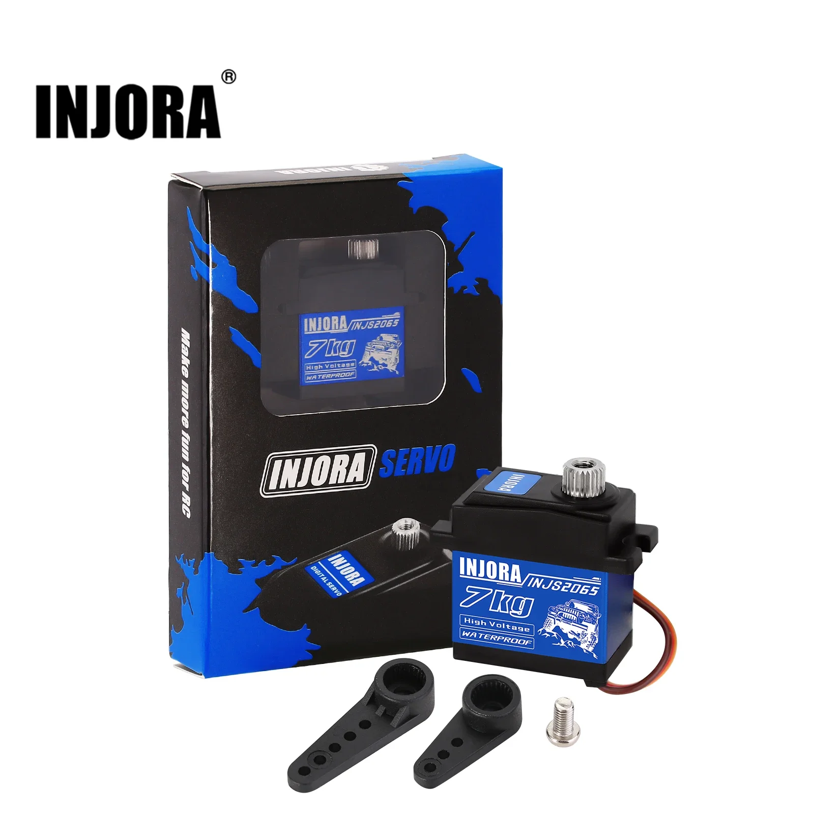 INJORA INJS2065 7KG 2065 Cyfrowy serwomechanizm wodoodporny wysokiego napięcia do samochodów gąsienicowych 1/10 RC SCX10 III TRX4 TRX6