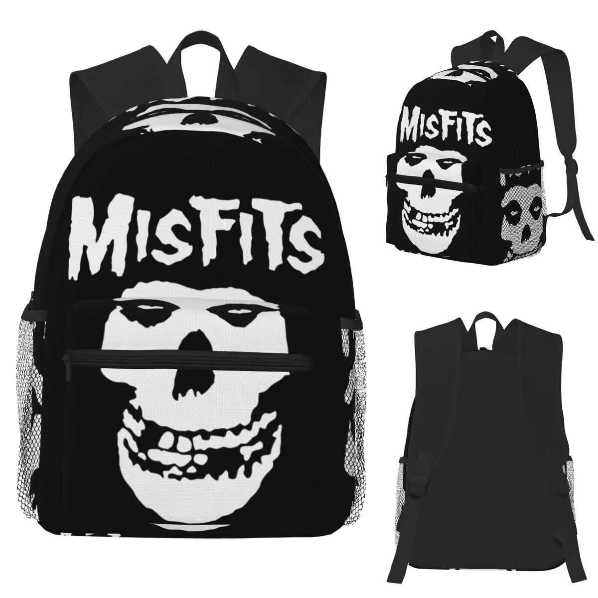 

Летучая мышь Череп Misfits Череп Сетка Студенческий рюкзак Школьная сумка Пеший туризм Путешествия Рюкзак для мужчин Женщины Книжная сумка Сумки на плечо