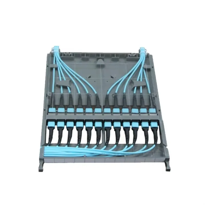 19-inch rack-mounted MTP MPO high-density cassette patch panel for fiber optic distribution
