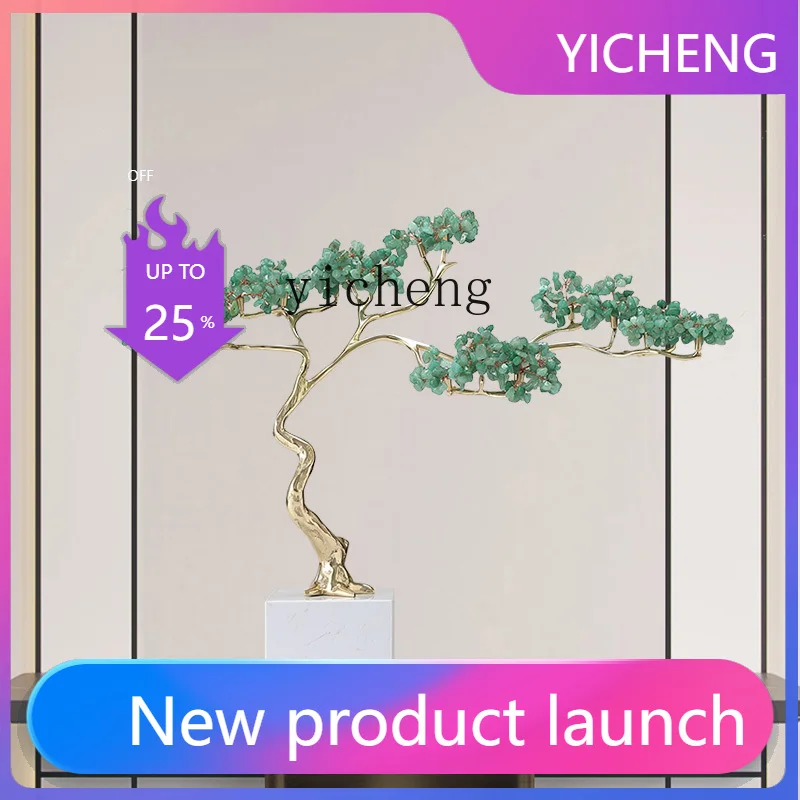 LYY  purple gas Donglai entrance decoration ornament crystal fortune tree living room TV cabinet home jewelry gift