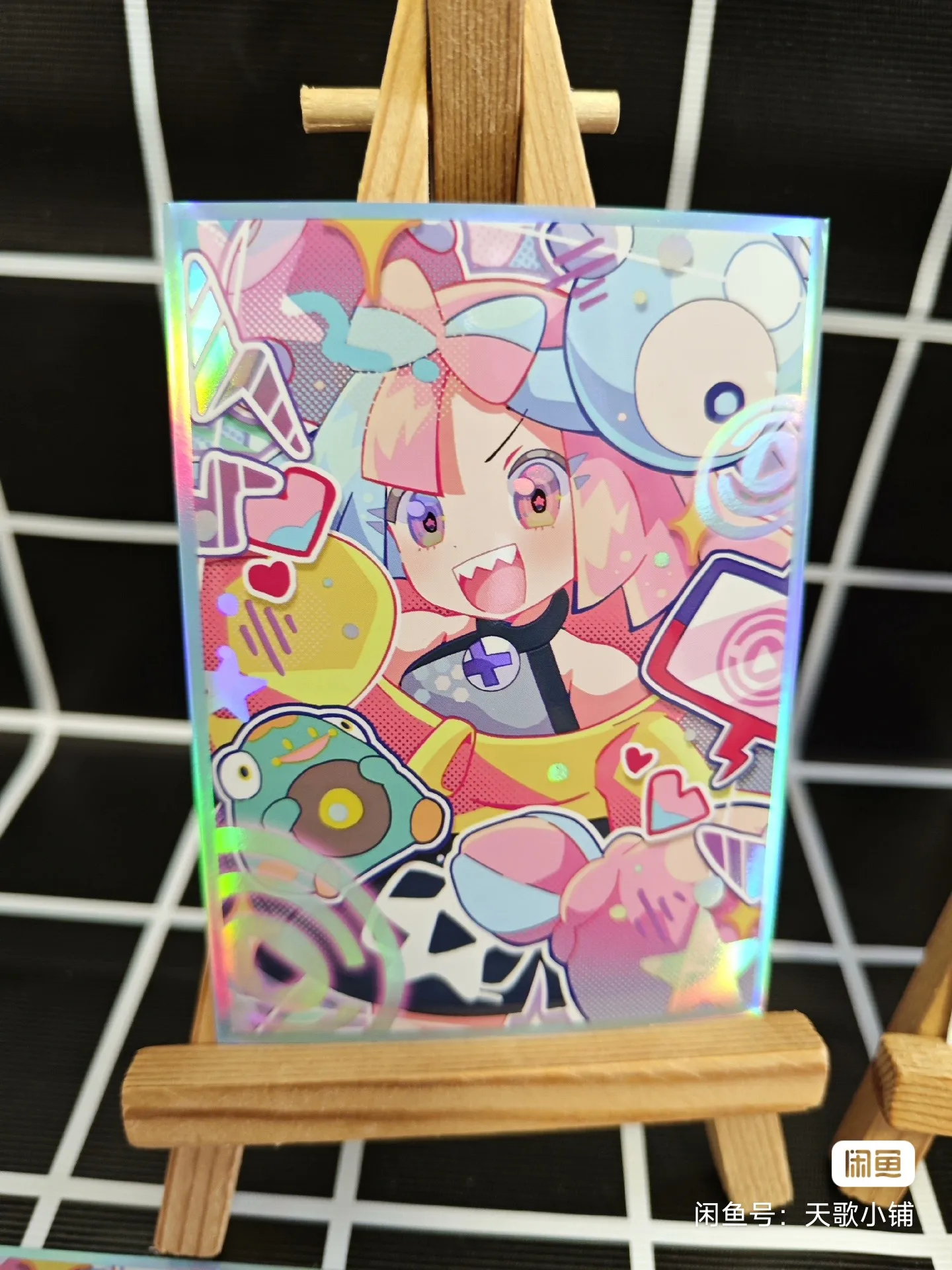 Pokemon Lono Deck Box Pink Cute Anime Girl PTCG Trading Cards Pu Leather Storage Box Protective Case