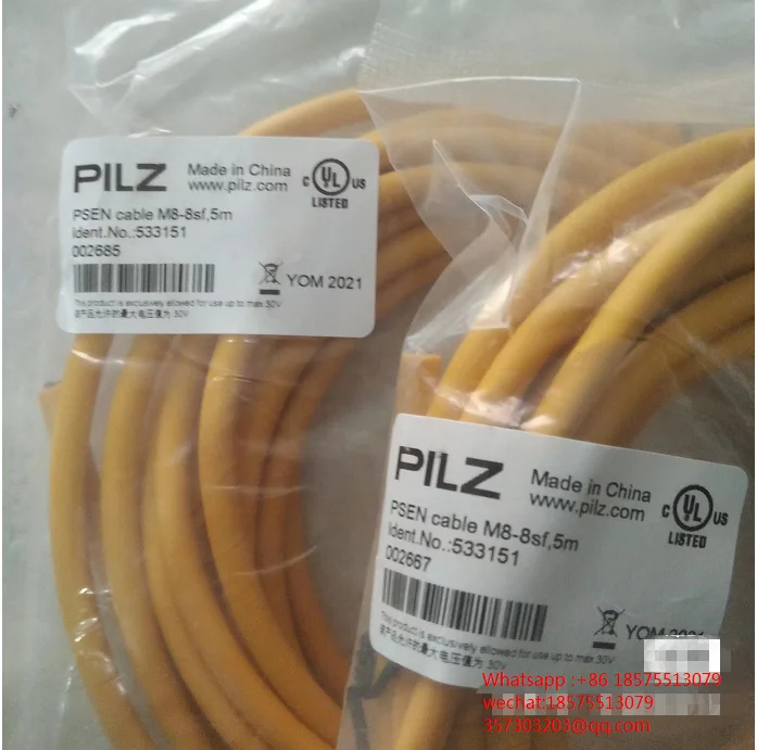 PILZ 533151 Connection Line Psen Cable M8-8sf 5M 533152 M8-8sf