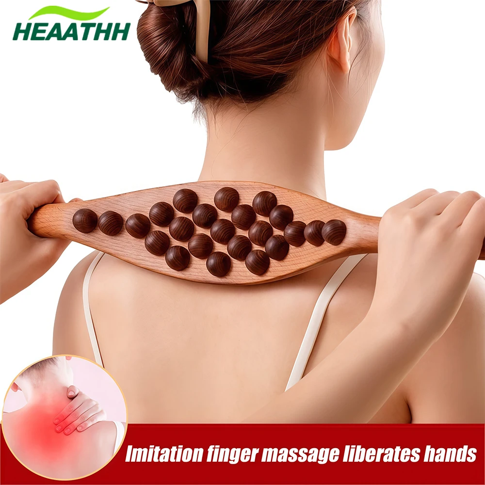 

Wooden Massage Roller Wood Massage Tools Wooden Gua Sha Trigger Point Massage Tool, Lymphatic Drainage Massager for Body Shaping