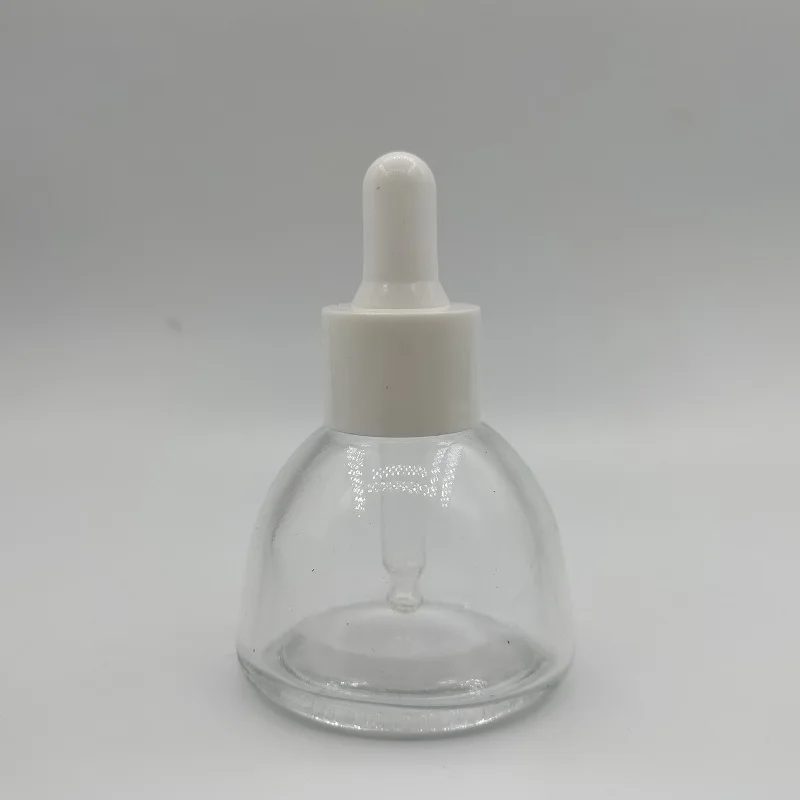 30ml flacone contagocce in vetro trasparente lozione emulsione olio essenziale siero toner liquido toilette acqua cura della pelle imballaggio cosmetico