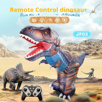 Remote Control Inflatable Dinosaur Tyrannosaurus Rex 130cm Rc Car Rotate In Place Light Music Children'S Toys