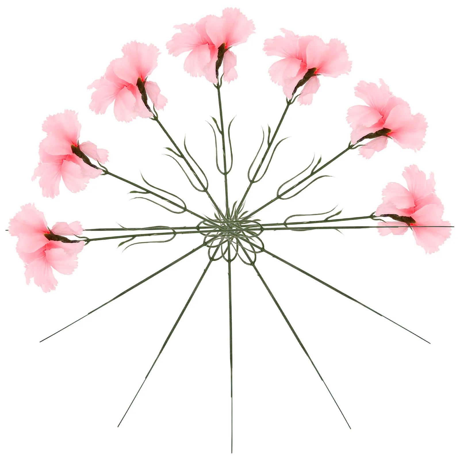 

7 Branches Pink Simulation Carnation Artificial Flower Interior Decoration Buttonhole Wedding Flowers