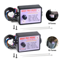 12V-24V 8 Sound and 12 Sound Musical Electronic Horn Controller 3+Pro Horn Speaker Sound Control Box Unit with Volume Switching