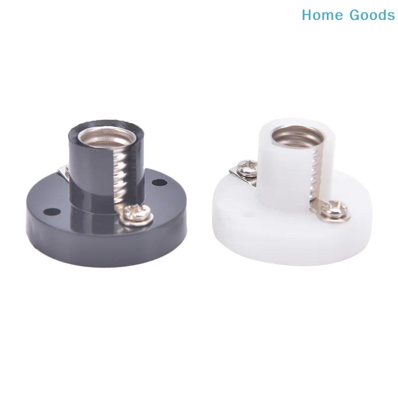 preferredE10 Screw Holder DIY Flat Lamp Bases Physics Electric Beads Testing Parts Black and white lamp holder accessories