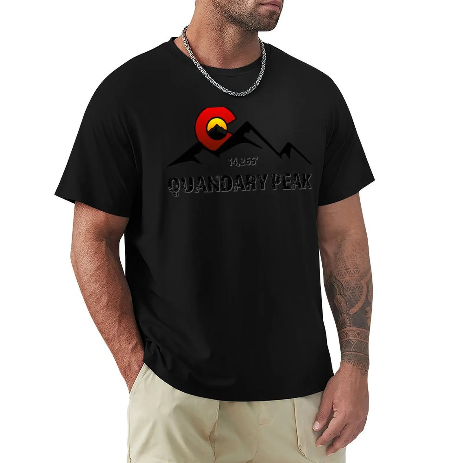 

Quandary Peak Colorado 14er T-Shirt vintage clothes kawaii clothes customs men t shirt