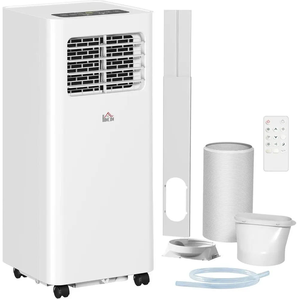 

Портативный кондиционер 8000 BTU, 3-в-1: осушитель воздуха, охлаждение, режим сна, пульт ДУ, 24-часовой таймер, белый цвет