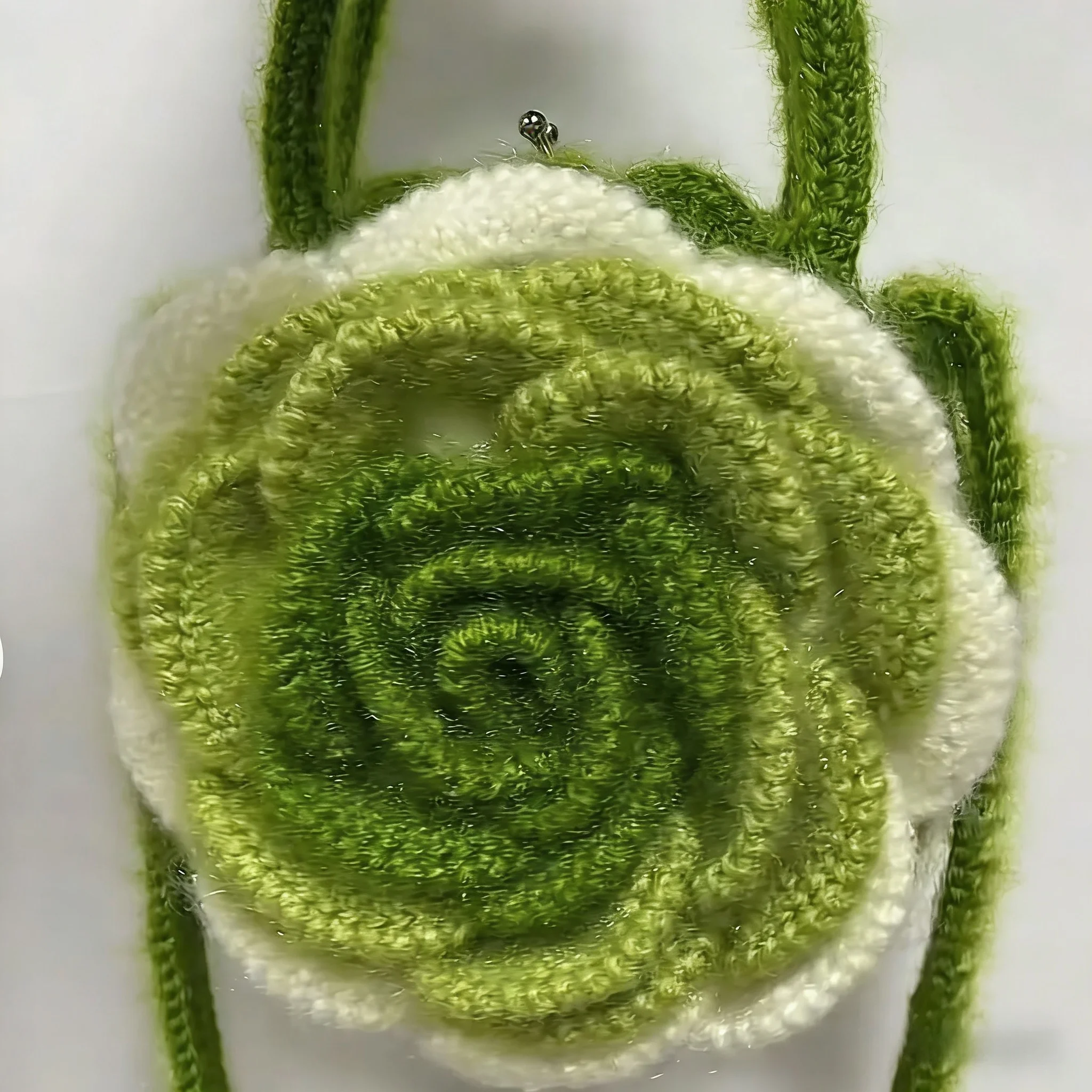 Hand Knitted Peony Flower Bag Small Thai Rose Double Sided Camellia Hook Woven Realistic Flower Gift Knitting DIY Material
