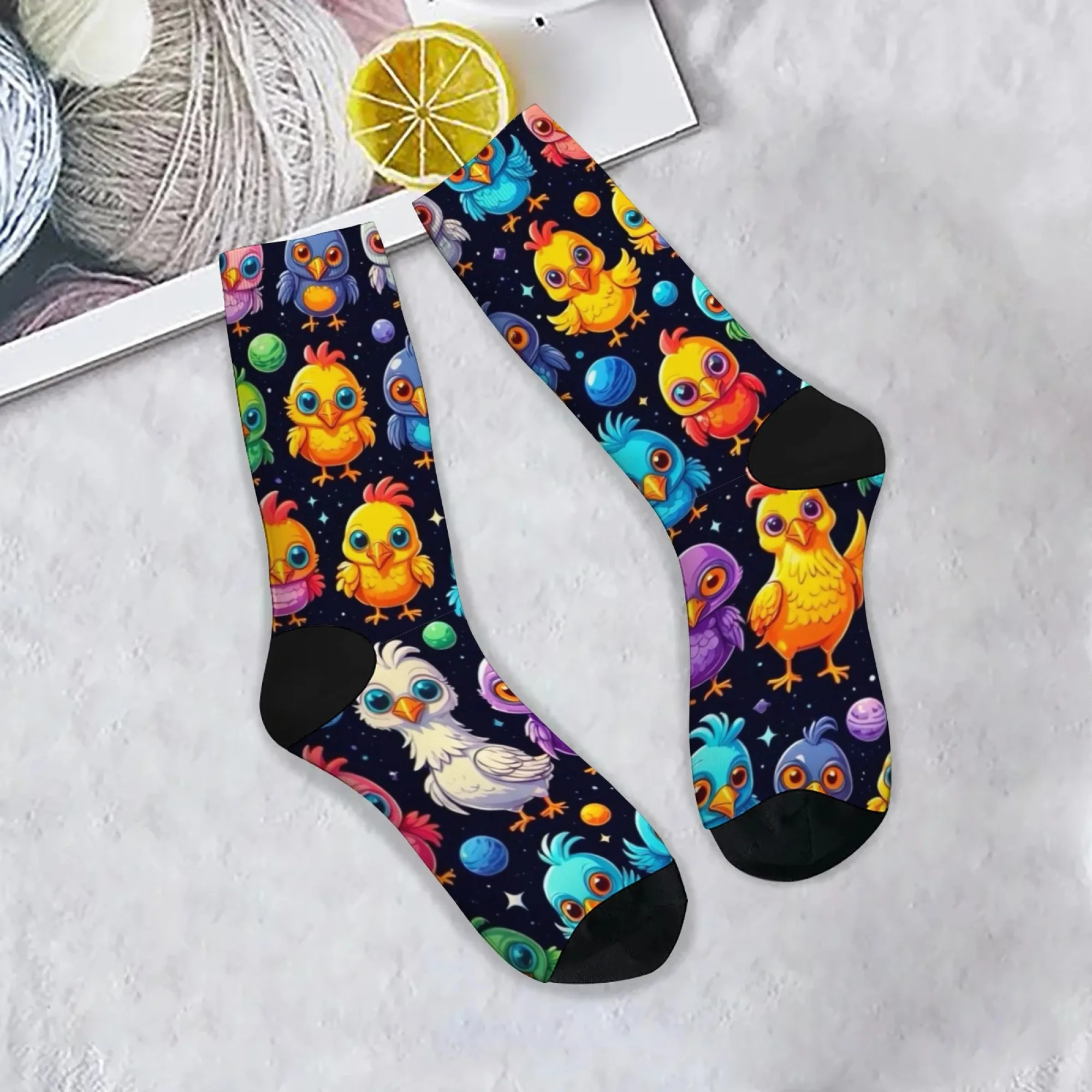 Harajuku Retro Cartoon Vogel Casual Print Socken Bequeme Atmungsaktive Nicht-slip männer Socken Neuheit Straße Crew Socken Spaß geschenk