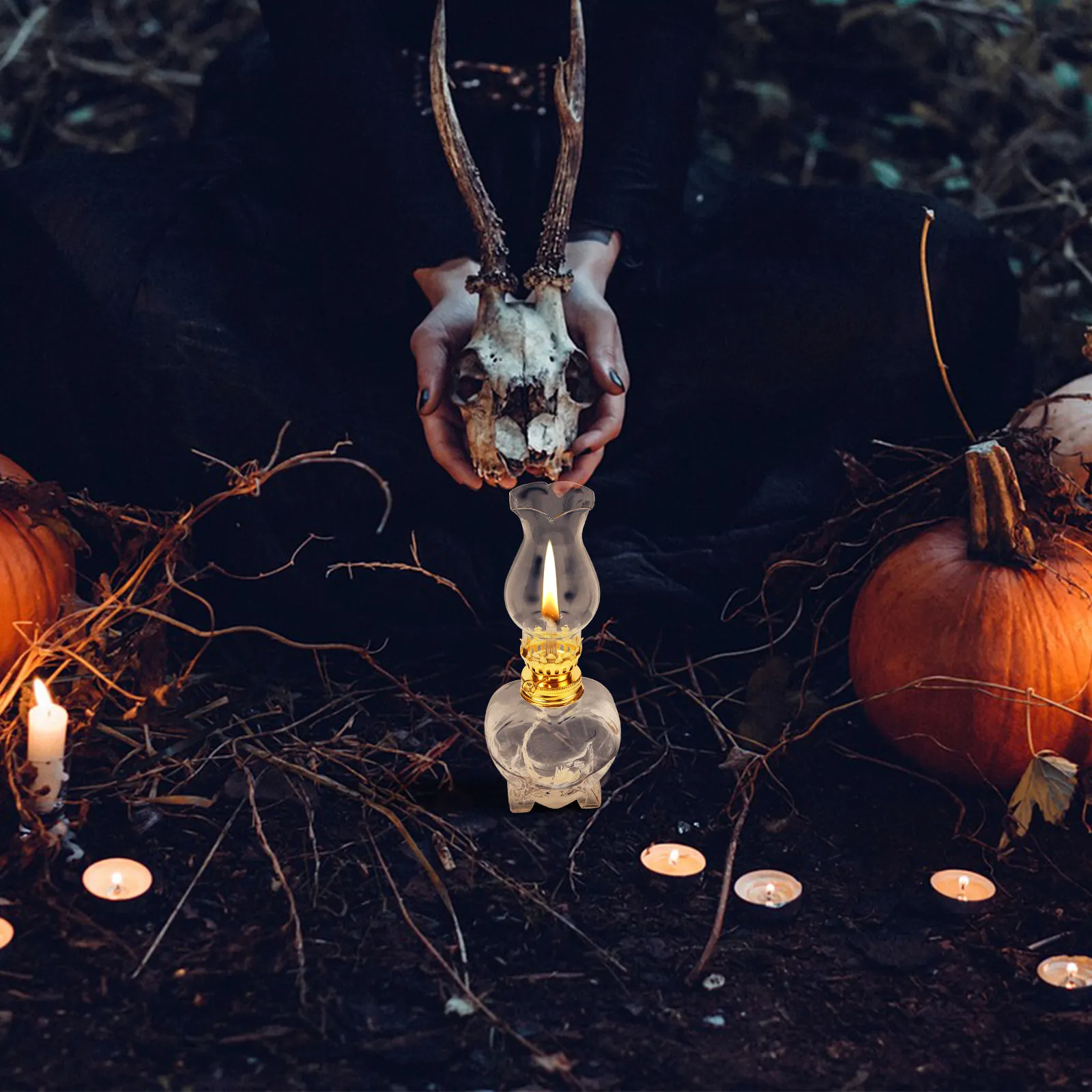 

Декоративная стеклянная лампа в винтажном стиле, настольная лампа-фонарь для домашнего декора, свадеб, балконов, дворов, буддийских храмов