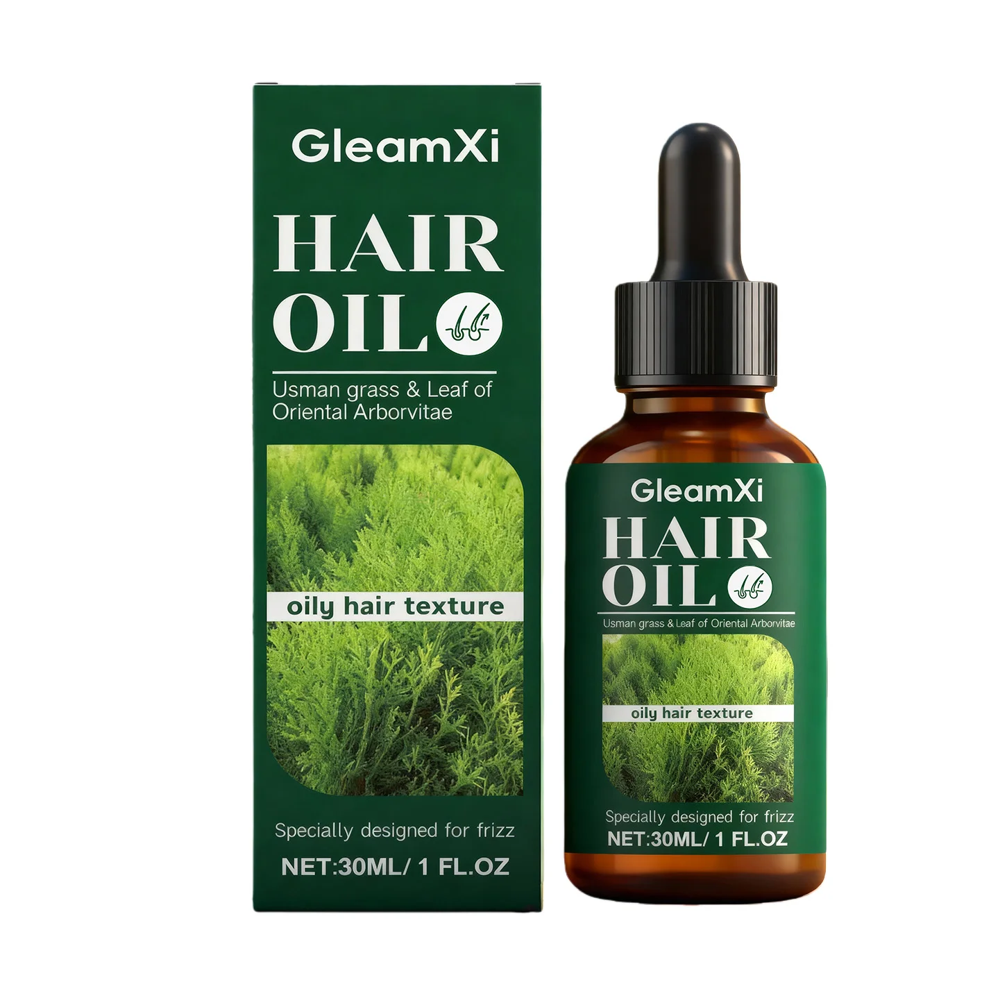 Usman Grass Hair Essential Oil Anti-Hair Loss Thickening Soothing Scalp Reduce Hair Breakage Fluffy Hydrating Hair Growth Serum