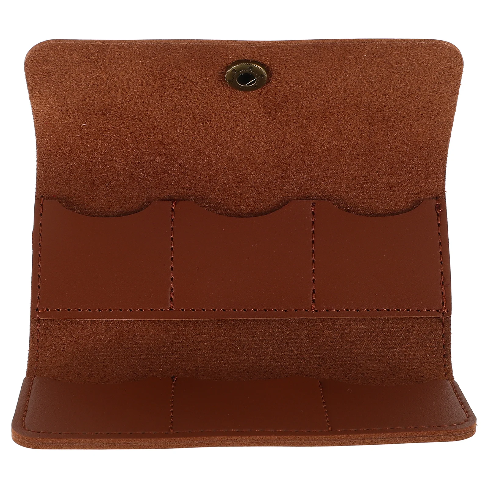 

6 Pieces Guitar Pick Case PU Plectrum Holder Brown Picks Storage Box Acoustic Electric Bass Durable Easy Clean Versatile