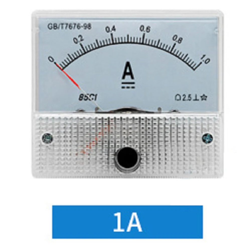 

1pc 85C1-A Pointer Type DC Ammeter Analog Ammeter Pointer Panel Meter Current Meter 50/60Hz Power Tools Replacement Parts