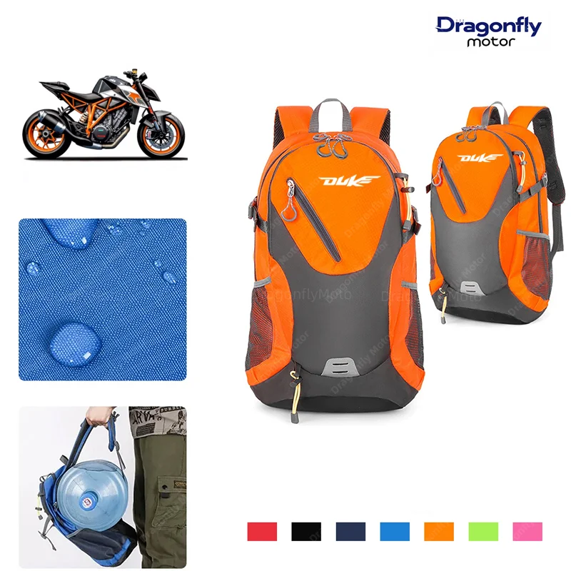 For KTM Duke 125 200 390 790 990 1190 1090 40L Large Capacity Waterproof Backpack Men/Women Ideal Hiking Cycling Travel Laptops