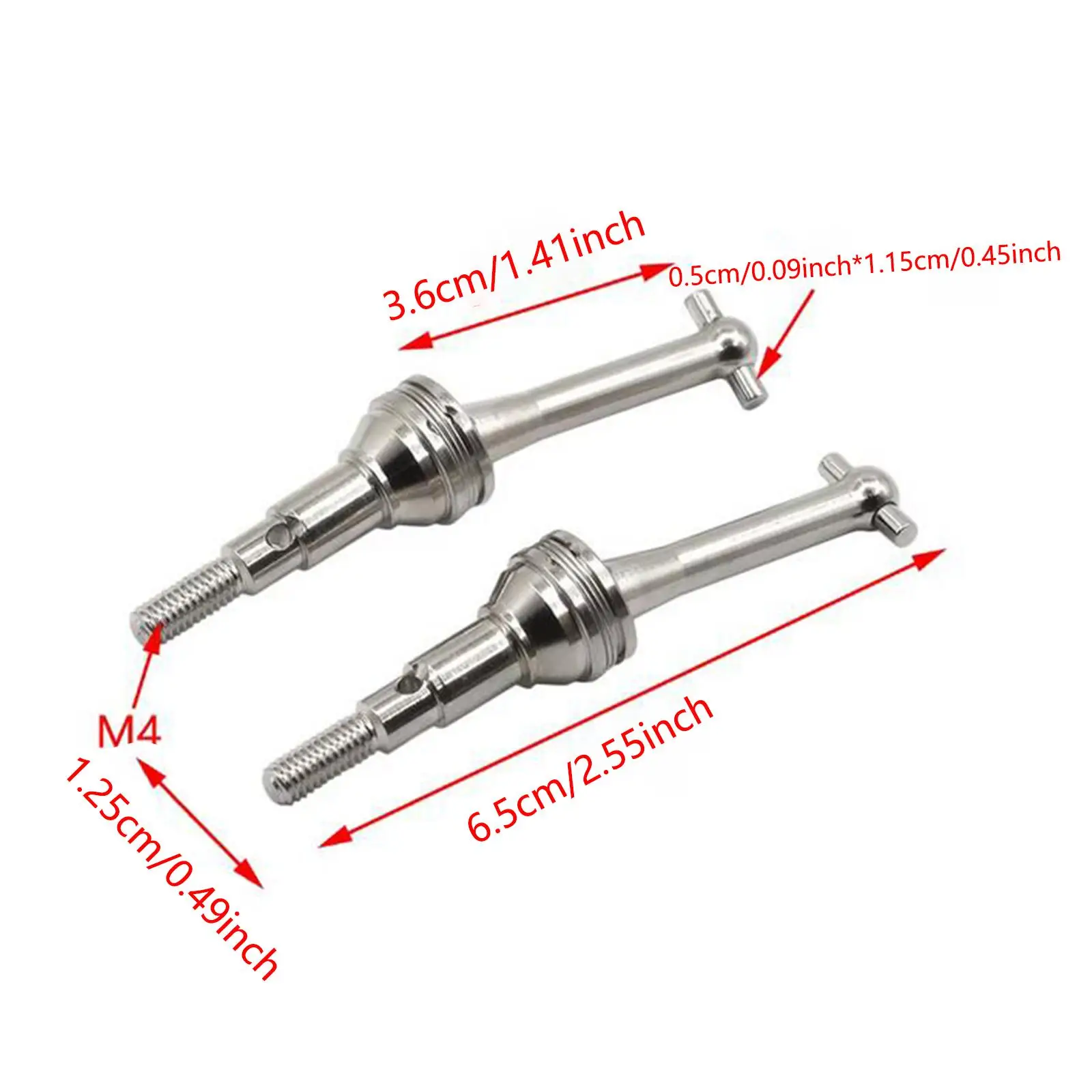 1/14RC Car Driveshafts Front and Rear RC Accessory Replacements Transmission Shafts for 14301 14302 14303 DIY Modification