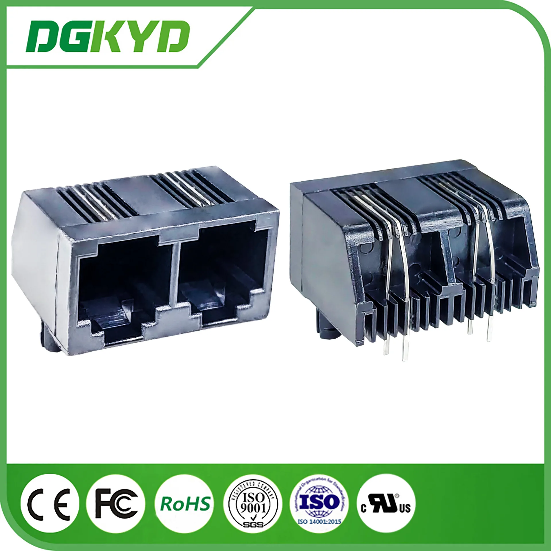 For RJ11 without ears, all plastic 6P2C 1X2 network socket DGKYD57221262IWA1DB5