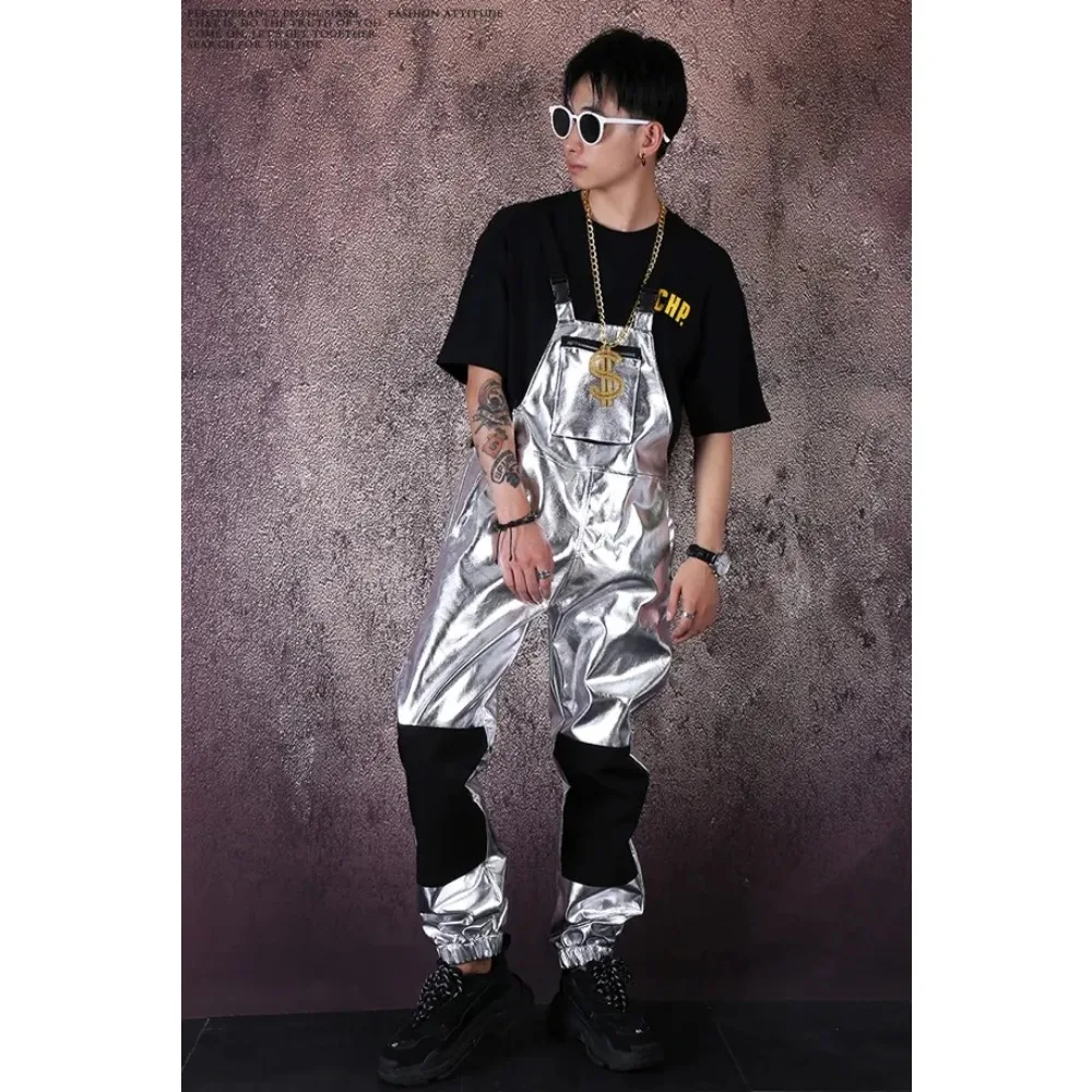 الكبار الذكور الهيب هوب الرقص ملهى ليلي زي موضة الرقص DJ زي حللا وزرة الجاز الفضة عموما الرجال الهيب هوب بانت