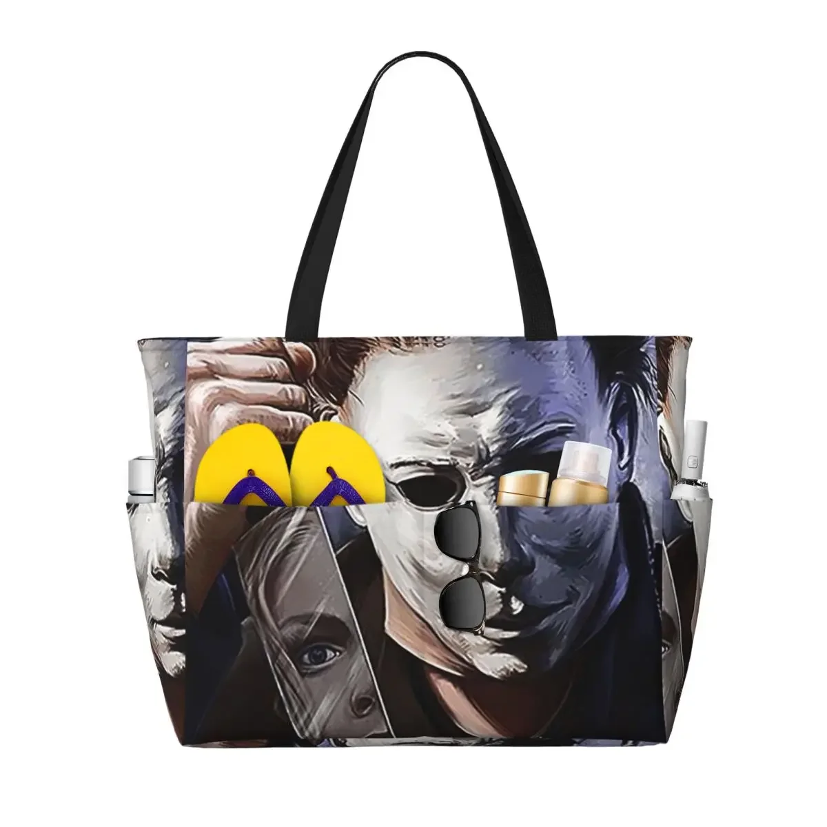 Michael Myers Beach Tote Bag Sport Gym Yoga Duffle Large Tote Bag Women Travel Bag Fitness bag