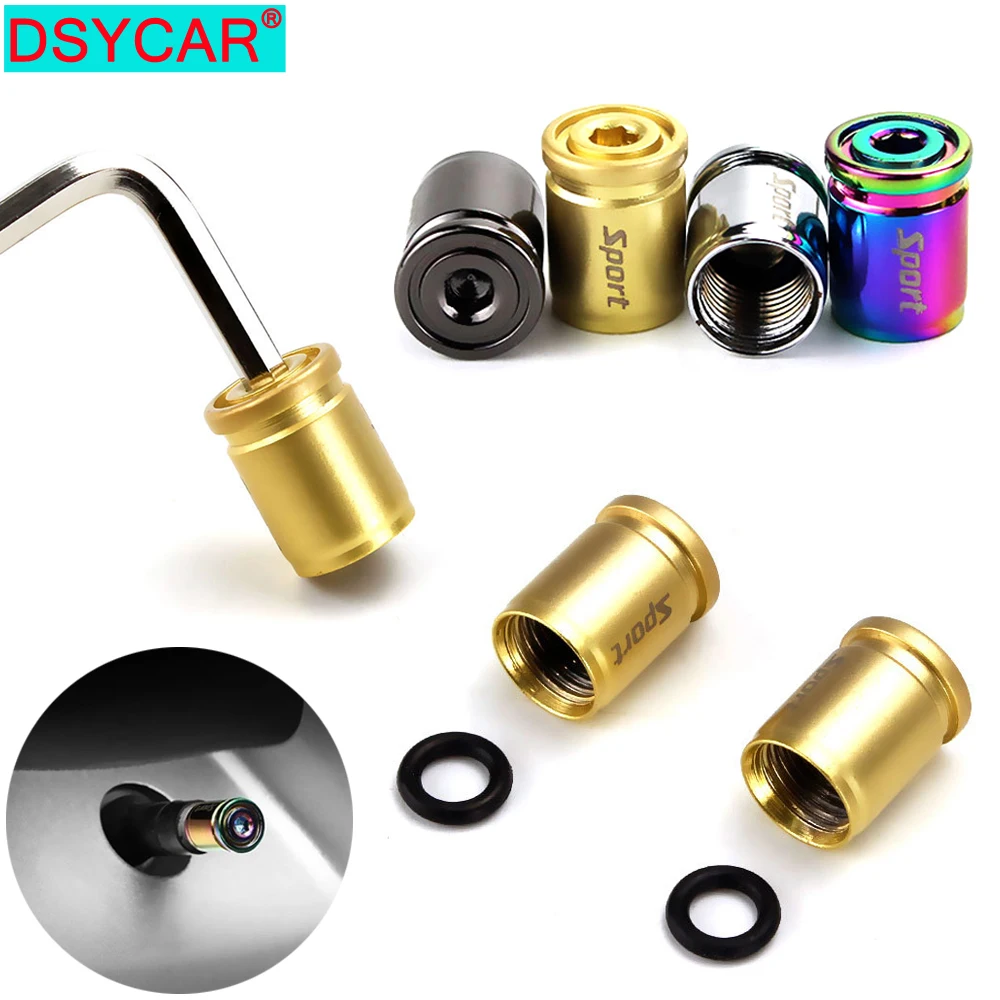 DSYCAR 1Set Anti-theft Sport Tire Valve Dust Caps Dustproof Tire Cap Valve Stem Caps for Cars , Bike, Moto New