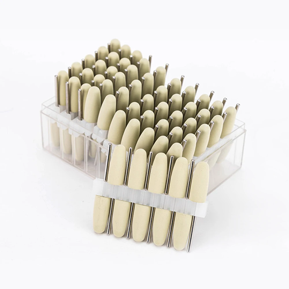 100pcs Dental Laboratory Polishing Tools Silicone Rubber Polisher for Metals Ceramics Composite Materials and Porcelain