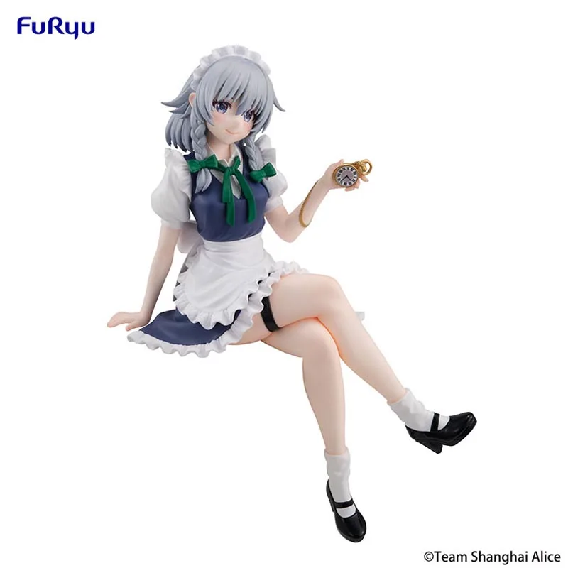 

14 см натуральная пробка для лапши FuRyu Touhou Project Izayoi Sakuya сидячая поза аниме фигурка модель игрушки подарок на день рождения