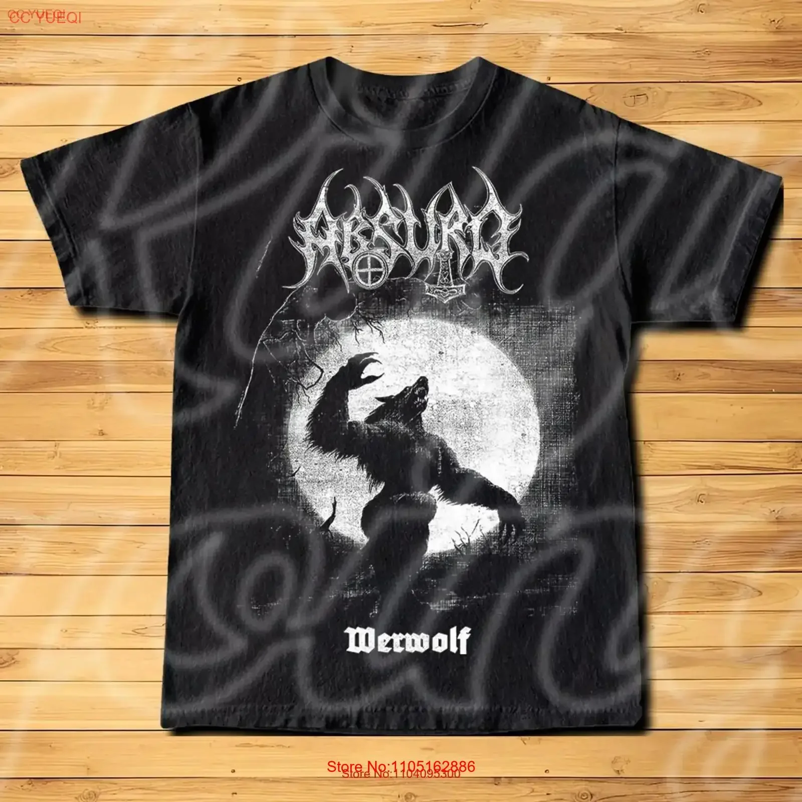 Футболка Absurd Werwolf для женщин и мужчин, винтажная стираная дизайнерская одежда, мягкий топ для повседневной носки, унисекс, удобная графика