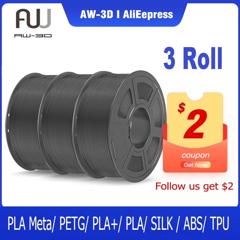 JAYO PETG PLA PLUS SILK Marble Wood 3D Printer Filament 3Roll 1.75mm Filament Environmental Material For 3D Pen & Printers