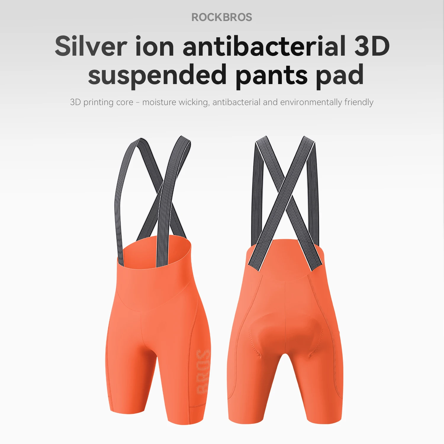 ROCKBROS Women Cycling Bib Shorts High‑Elastic 3D Suspended Cycling Shorts Lightweight Breathable Antibacterial Cycling Shorts