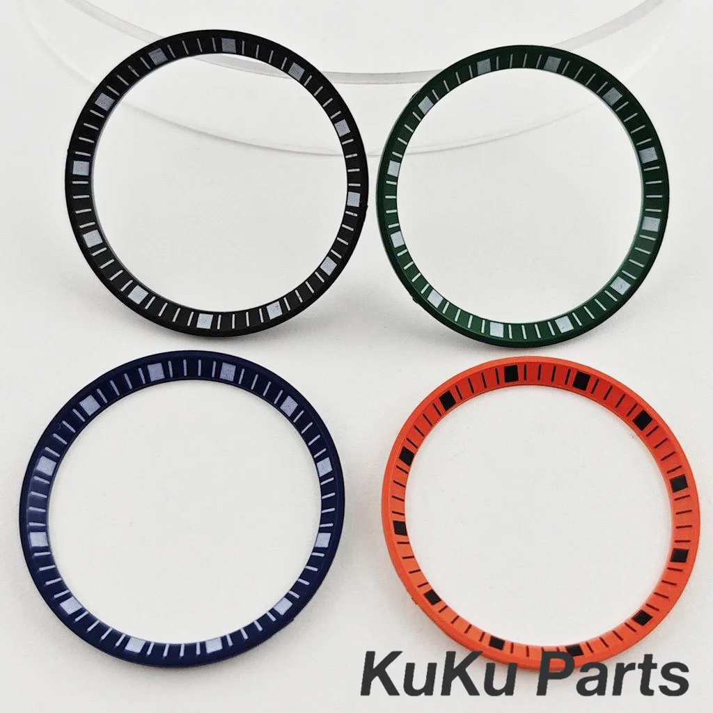 32mm Uhren-Kapitelringe passend für Monster-Uhrengehäuse, Kunststoff 32mm*27.5mm Innenring, NH35 NH36 Uhrwerk, Herrenuhr-Ersatzteile