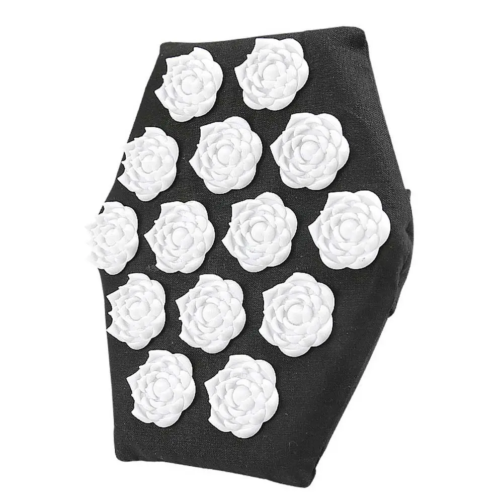 Acupressure Body Massage Mat Acupuncture Sensation Blood Circulation Arm Body Massage Glove Reflexology Plate Massage Pad Black