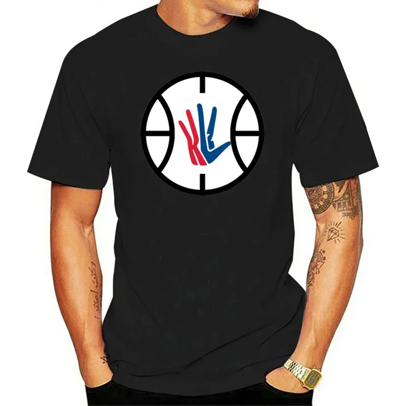 100%Cotton Short Sleeve OversizeKawhi Leonard LA Clippers Logo T-shirt Kawhi Leonard Klaw Clipper Basketball Clips La Lac Sport