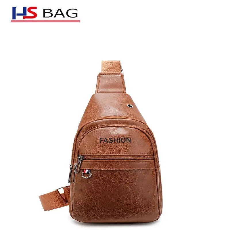 

Маленькая нагрудная сумка с текстурой мягкой кожи, новая мужская сумка через плечо из искусственной кожи для спорта и отдыха на открытом воздухе, корейская версия