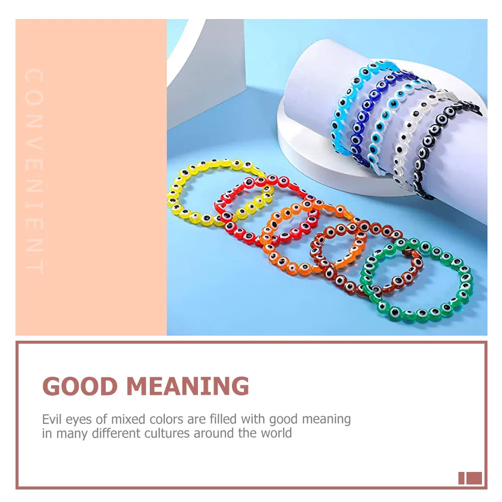 

Evil Eye Resin Beads Jewelry Making Decorative Pendant Chic Accessories Multi Function Loose Beads for Bracelets