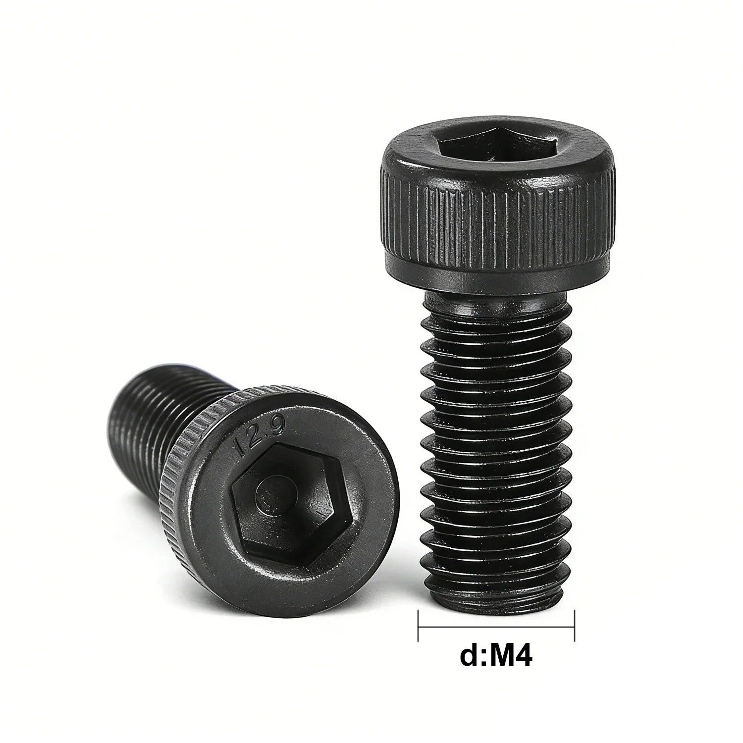 180-300pcs M2-M3 12.9 Hex Head Bolts, Black Carbon Steel Metric Screws, High Strength Machine Screw Assortment for DIY