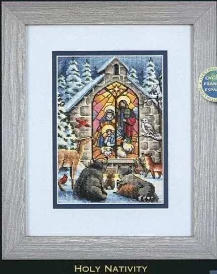 Amishop Top Quality Beautiful Lovely Counted Cross Stitch Kit Holy Nativity The Birth Of Christ Jesus Religion God Dim 08787