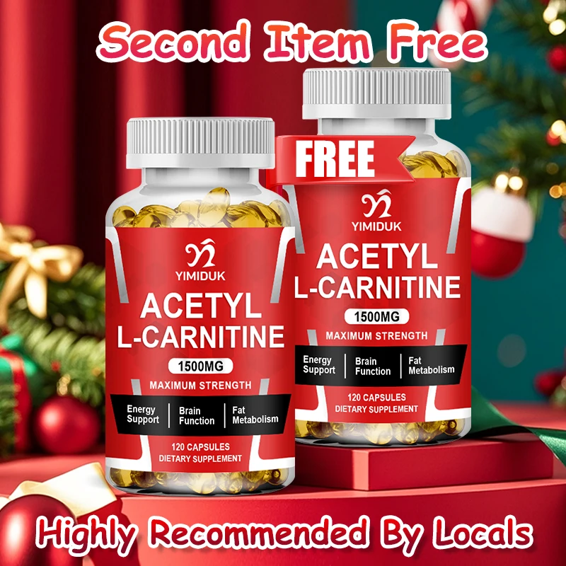 

Natural Acetyl L-Carnitine Supplement, for Energy, Promote Brain Function, Burn Fat & Increase Muscle, Men Health, GMP Certified