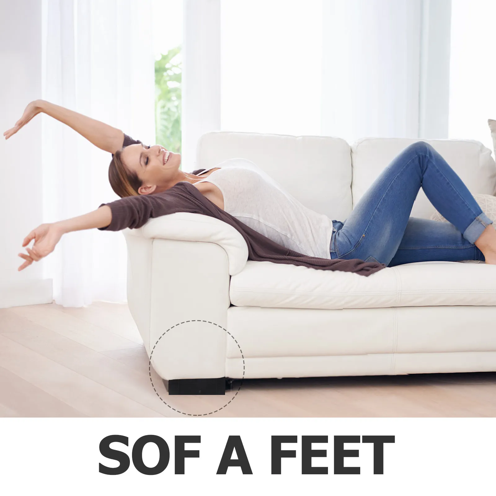 4Pcs Moisture-Proof Black Metal Furniture Legs L-Shaped Sofa Feet Replacement Bed Frame Support Legs for Kitchen Shelf Table
