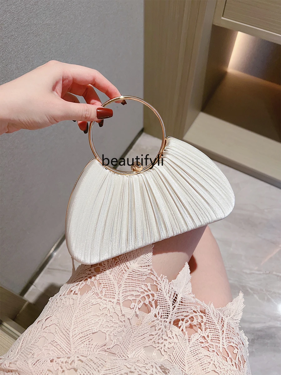 

Fashion Ruffle Dinner Women's Ring Handbag Clutch Bag Party Dress Clutch Crossbody Bag