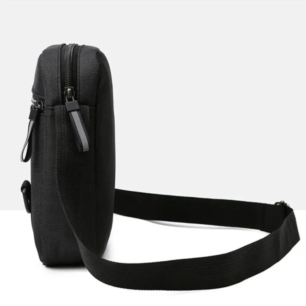 Bolsa de ombro de pano Oxford portátil masculina, bolsa de mão de negócios preta, cinza, azul, minimalista casual e elegante tiracolo